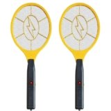 2 Pack Electric Fly Swatter, Handheld Bug Zapper Racket for Outdoor & Indoor, Mosquito Zapper Racket Battery Powered Tennis Mosquito Rackets for Insect