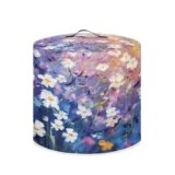 CREAMIC Daisy Print Pressure Cooker Cover for Women Insulated Rice Cooker Cover with Easy to Clean Lining Stain Resistant Dust Cover with Pockets for Instant Pot 8 Quart Appliance Cover