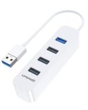 Upgrow USB 3.0 Hub 4-Port USB Hub with 5 Gbps USB Splitter for Laptop MacBook, Mac Pro, Mac mini, iMac, Surface Pro, XPS, PC, Flash Drive, Mobile HDD-White