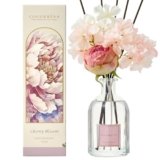 COCORRÍNA Fiore Diffusore Profumo Ambiente 250ml con 8 Bastoncini, Cherry Blossom, Diffusore di Olio Essenziale di fragranza per la casa per la Decorazione della mensola del Bagno