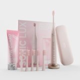 SMILE NOVA Sonic Lux™ Pink Electric Toothbrush – Luxury Rechargeable Sonic Electric Toothbrush with GlowGuard Nano-Hydroxyapatite Whitening Toothpaste & 6 Brush Heads
