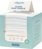 Cliganic Clean Face Towels XL, Disposable, Ultra-Absorbent, Hypoallergenic & Soft – Makeup Remover Dry Wipes, Pamper Your Face, Feel Fresh & Radiant, Hygienic Towelettes, for All Skin Types (50 Ct)
