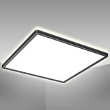 B.K.Licht – Pannello a luce indiretta, piatto, luce bianca neutra, pannello LED soffitto, pannelli led, pannelli led soffitto, 42x42x2,9 cm, nero