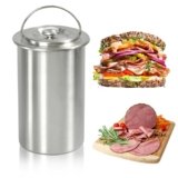 Ham Maker Meat Press Stainless Steel Deli Meat Press for Making Homemade Lunchmeat Maker, Ham Maker with Thermometer, Sandwich Lunchmeat Pressure Ham Cooker