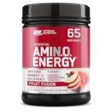 Optimum Nutrition Amino Energy – Pre Workout with Green Tea, BCAA, Amino Acids, Keto Friendly, Green Coffee Extract, Energy Powder – Fruit Fusion, 65 Servings (Packaging May Vary)