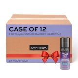 John Frieda Frizz Ease Moisture Barrier Hairspray, Firm Hold Hairspray, Seals Out Moisture, Blocks Frizz, Protects Against Heat, and Keeps Hair Straight with Long-Lasting Hold, 2 Oz, Pack of 12