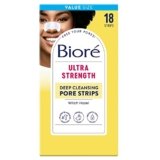 Bioré Witch Hazel Ultra Strength Blackhead Remover Pore Strips, Clears Pores up to 2x More than Original Pore Strips, features C-Bond Technology, Oil-Free, Non-Comedogenic Use, 18 Count