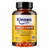 OMEGA 7 MAXX 180 Capsule (Scorta 3 Mesi) Olio di Olivello Spinoso 1000 mg Dose Giornaliera (500 mg per Capsula) Omega 3 6 7 9 + Vitamina E Benessere di Pelle, Mucose e Comfort Oculare Naturale e Senza