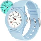TENOCK Orologio Da Polso Sportivo Da Donna Analogico Al Quarzo 50 M Impermeabile Con Luce Notturna Per Abbinamenti Casual O Attività Sportive (Blu)
