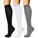 CHARMKING Compression Socks for Women & Men Circulation (3 Pairs) 15-20 mmHg is Best Athletic for Running, Flight Travel, Support, Cycling, Pregnant – Boost Performance, Durability (S/M, Multi 03)