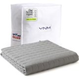 YnM Exclusive 50 lbs Weighted Blanket, Extra Heavy Cotton Bed Blanket for Two Persons, Ideal for Queen or King Bed (88×104 Inches, 50 Pounds, Light Grey)