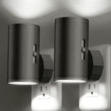 LED Night Light Plug in, Modern Night Lights Plug into Wall, Dusk to Dawn Sensor, 5-300LM Adjustable Brightness,Daylight 5000K,Dimmable Night Lights for Hallway Bedroom Stairway, 2 Pack