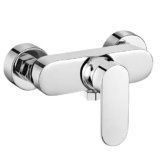 Xkzhrr Miscelatore Doccia Esterno, Rubinetto Doccia da Muro, Miscelatore per Doccia Cromato con Bocca G ½, Finitura in Ottone Cromato (Argento)