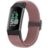 TumCez Cinturino Compatibile con Fitbit Charge 6/5, Regolabile Intrecciato in Nylon Sportivo di Ricambio per Uomo e Donna