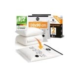 PACKDUDE XXL Sacchi Sottovuoto Piumoni e Coperte I 2 PEZZI I Taglia XXL: 130×90 cm I Sacchetti Sottovuoto Piumoni, Buste Sottovuoto Piumini I Large Vacuum Bags for Bedding I Sacchi Sottovuoto Grandi
