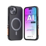 NUASI Registratore Vocale AI Custodia per telefono, Memoria 32GB, Oltre 80+ Lingue, Trascrizione e Riassunto Automatico, Controllo App, per Riunioni/Interviste/Lezioni, Compatibile con iPhone 15