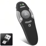 KUIYN Puntatore per Presentazioni, Wireless Presenter, Powerpoint Telecomando,USB Pointer Penna Potente, for Slide, PC, mac,Ricevitore 2-in-1 USB & Type C (K100B)