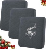 hyha Waterproof Couch Cushion Covers for Pets, Non Slip Sofa Seat Cover for Dogs Washable, Soft Thick Stretch Jacquard Fabric, Sofa Slipcovers with Elastic Bottom (3 Pieces, Grey)