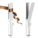 AraSyleon Piastre Capelli & Arricciacapelli 2 in 1 con Ceramica, Arricciacapelli & Piastra Capelli, 5 Temperature Regolabili (140-220°C), Riscaldamento Rapido 30s, Piastra Ceramica Capelli