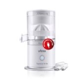 Ufesa Squeeze & Go White, Spremi Agrumi Elettronico, Estrattore Frutta e Verdura, USB Ricaricabile, Batteria Ricaricabile 1500mAh, Capacità 220 ml, BPA FREE