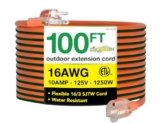 Go Green Power Inc. 16/3 100ft Outdoor Extension Cord – Heavy Duty, Lighted End, Contractor Grade SJTW Cable – Moisture & Abrasion Resistant – GG-13700