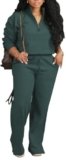 HipGlamp Soft Women’s Tracksuit Set 2 Piece Outfit with Drawstring Waist Relaxed Fit Loungewear for Lounging Casual Gray Green-XL