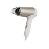Cecotec IoniCare Power&Travel Champagne – Asciugacapelli pieghevole 2400 W, motore DC, tecnologia agli ioni reali, compatta, aria fredda, include diffusore, ugello concentratore e borsa per il