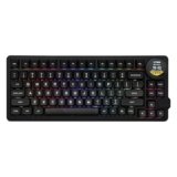 MechLands Feker K75 Lite – Tastiera meccanica Gasket con schermo e pulsante, tastiera hot swappable Creamy Keyboard, USB-C/BT5.0/2.4G, tastiera wireless da gioco con batteria da 5000 mAh, RGB per