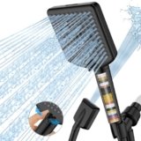 Filtered Shower Head with Handheld, High Pressure 6 Spray Mode Showerhead with Filters, Water Softener Filters for Hard Water – Remove Chlorine