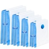 Sacchetti Sottovuoto Vestiti, Buste Sottovuoto Vestiario 8 Pezzi 2XL 80x100cm 2L 60x80cm 2M 50x70cm 2S 40x60cm, Sacchi Sottovuoto per Contenere Vestiti, Lenzuola, Piumoni, Cuscini e Coperte