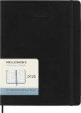 Moleskine Monthly Planner, Agenda Mensile 2026 12 Mesi, Con Copertina Morbida e Chiusura Elastica, Formato XL 19 x 25 cm, Colore Nero