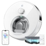 OKP L7 Robot Aspirapolvere con LiDAR DToF, 6000Pa, 150 Minuti, Evitamento ostacoli con PSD, Mappatura Intelligente, Zone No-Go, WiFi/App/Alexa, Ideale per Peli di Animali e Pavimenti Duri, Bianco