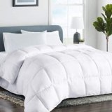COHOME King Size Cooling Comforter All-Season Quilted Down Alternative Duvet Insert Luxury Hotel Reversible Winter Warm Comforter with Anti-Clump Tech & 8 Tabs – Gift for Women & Men – White 90″x102″