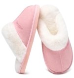Coswind Pantofole Donna Uomo Invernali Peluche Ciabatte da Casa with Memory Foam Pelose Calde Comode Fluffy Antiscivolo Autunno Interno Esterno Rosa 290