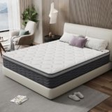 DEWINNER Materasso matrimoniale 160×190, Alto 25 cm,Materasso matrimoniale a Molle e Schiuma,Insacchettate,Confortevole e Traspirante,Durezza Media, Antiacaro,Anallergico e Antibatterico