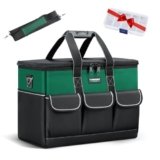 WINHUNT Borsa Porta Attrezzi, Ampia Apertura Superiore, Base Robusta, Verde e Nero (Green, 15inch/38cm)