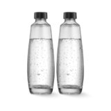 Sodastream Set 2 bottiglie in vetro da usare SOLO per gasatore DUO, capacità 1 Litro