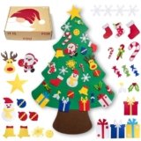 SOHAO 3.9Ft DIY Felt Christmas Tree for Toddlers with 30 Detachable Ornaments, Christmas Classroom Door & Wall Decoration, Xmas New Year Gift for Kids & Toddlers.
