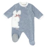 Chicco, Tutina Neonata in Calda e Morbida Ciniglia, con Comoda Apertura Frontale, Ideale per l’Inverno, Abbigliamento Bambina 0-24 Mesi, Designed in Italy