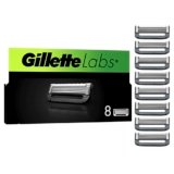 Gillette Labs Lamette Di Ricambio Gillette Labs Per Rasoio Barba Manuale Da Uomo, Confezione Da 8, Compatibili Con i Rasoi GilletteLabs Con Barra Esfoliante E Heated Razor