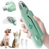 2 in 1 Dog & Cat Nail Clippers and Grinder with Light – Upgraded Safety Guard to Avoid Overcutting, Sharp Blade, Painless Quiet Pet Nail Claw Trimmers, Professional Grooming Tool for Large Small Pets