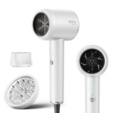 Ionico Phon Capelli con Diffusore – DEWILY 1800W Asciugatura Rapida Asciugacapelli Domestico Phon Capelli Professionale, 2 Velocità/4 Temperature, Potente Portatile Piccolo Phon da Viaggio, Bianco