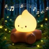 IHALO Lampada da Comodino, Portatile Rumore Bianco Neonato con Luce Notturna, 2 Colori Luce Notturna Neonato, 5 Rumore Bianco Suoni Rilassanti per Dormire, Viaggi, USB Ricaricabile per Bambini Adult