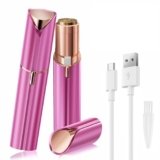 UrbanLuxe Epilatore Viso Donna, Rasoio Ricaricabile da Donna, Rifinitore Indolore per Peli del Viso, Labbra, Lanugine e Zona Bikini – Rosso Rosa