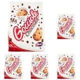 Pavesi Biscotti Frollini Gocciole Cioccolato, Biscotti da Colazione con Gocce di Cioccolato, senza Olio di Palma, 1 kg (Confezione da 5)