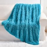 YUSOKI Teal Faux Fur Throw Blanket,2 Layers,50″ x 60″, Turquoise Soft Fuzzy Fluffy Plush Furry Comfy Warm Blanket for Teens Girls Couch Bed Chair Sofa Bedroom Fall Winter