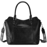 Borsa Donna,RAVUO Grande Borse Tracolla in Pelle PU Vintage Borsa a Spalla Borsa Hobo Borsa a Mano con Spallaccio Regolabile Tote Bag para Lavoro Università Shopping,Nero