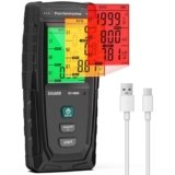 ERICKHILL EMF Meter RT-100S, test EF/MF/RF, champ magnétique rechargeable, détecteur de rayonnement numérique/graphique à double interface, écran LCD numérique, pour la maison, le bureau, l’extérieur