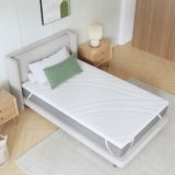 Novilla Topper 120×190, Topper Matrimoniale in Memory Foam e Schiuma di Supporto Comoda 7.5cm，Rivestimento Esterno Sfoderabile e Lavabile, Eccellente Fascia Elastica Antiscivolo