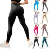 Resistance Band Leggings for Women Athletic Yoga Pants Butt Lifting Tummy Control Leggings with Resistance Bands Built in Compression Seamless Petite Pants Cut Gym Workout Running Tights